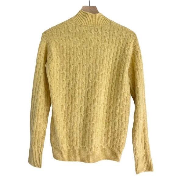 NWT J. Crew Factory Wool Mock Neck Sweater Extra Soft Yarn Yellow Small - Picture 2 of 7